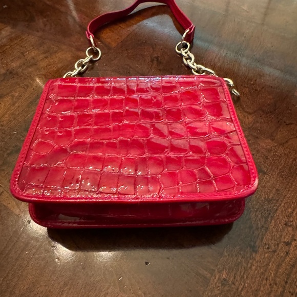 Brighton Red Faux Croc Patent Leather Purse - Picture 2 of 3
